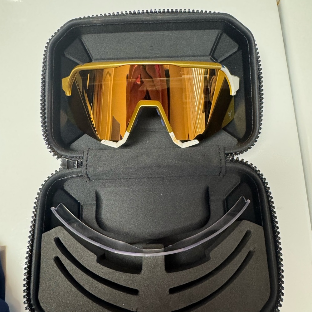 Yellow Sports Sunglasses with Case